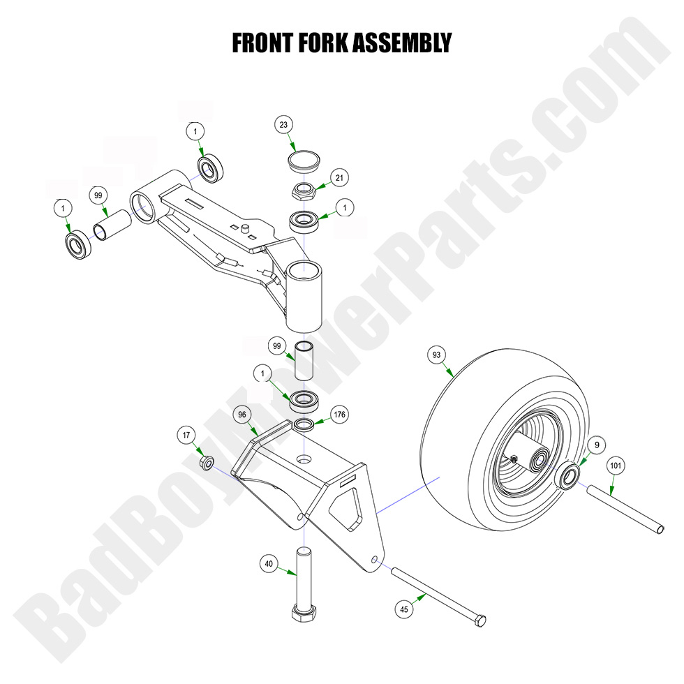 2023 Maverick HD - Front Fork Assembly